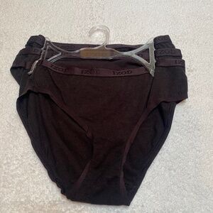 3 Izod Black Underwear.